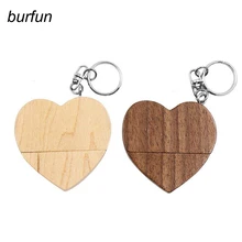 Mini clé Usb en forme de cœur pour guitare, support à mémoire de 32GB 64GB 128GB, cadeau créatif, lecteur Flash pour téléphone Style bois