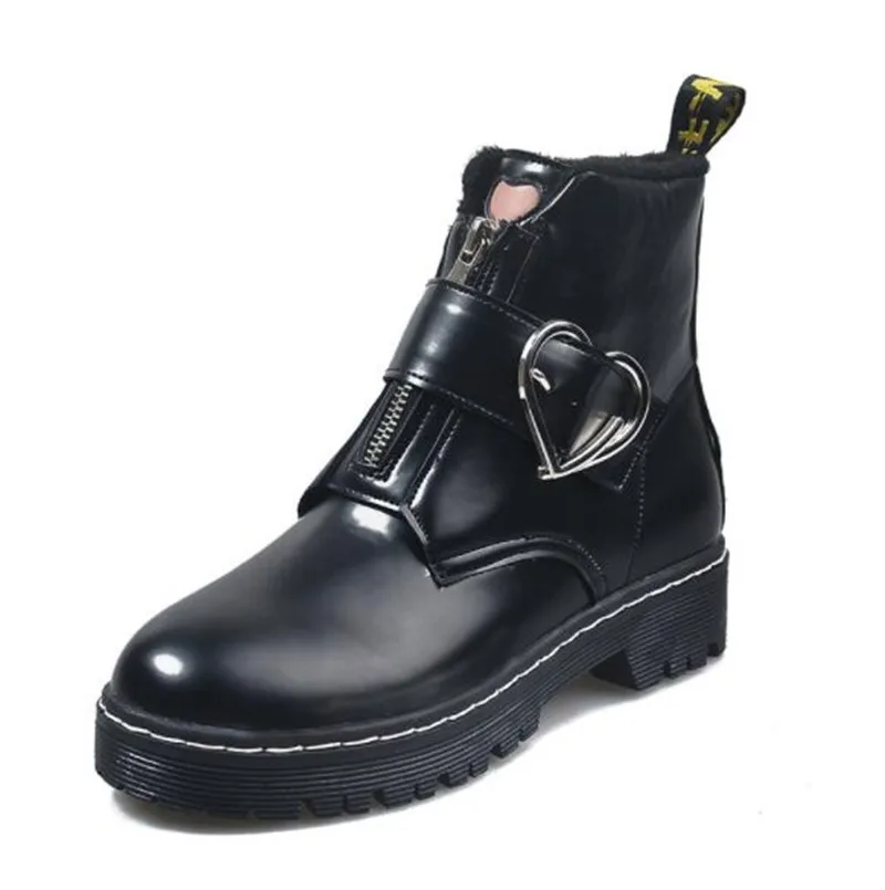 PXELENA обувь на плоской подошве на молнии в стиле панк; женские ботинки из искусственной кожи на платформе и высоком каблуке; женская обувь; ботильоны; обувь для девочек; осенние ботинки