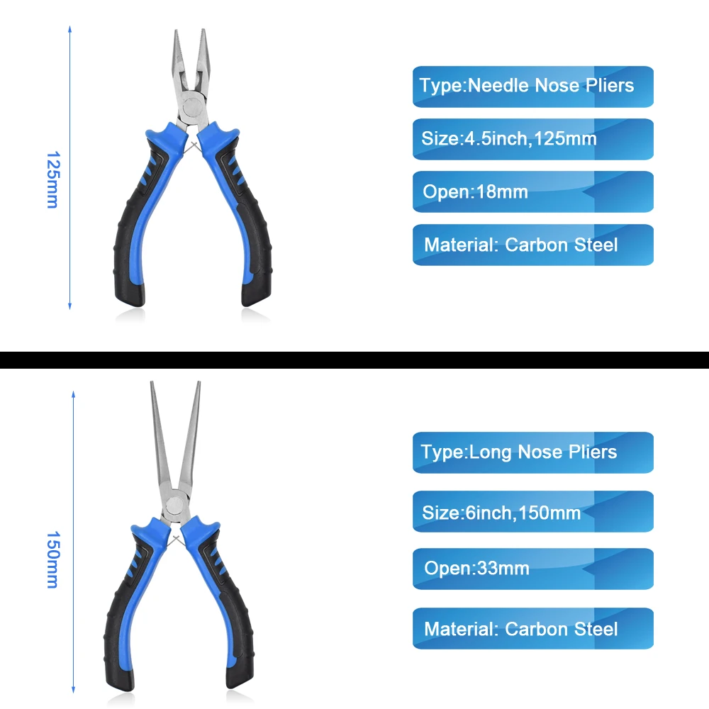 NEWACALOX 8PC Mini Pliers 4.5