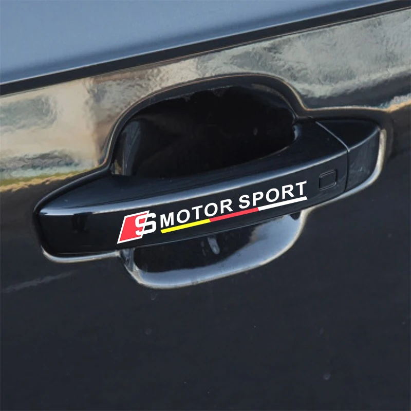 4 шт. для Audi a3 a4 a5 a6 s4 s5 s6 s7 c5 c6 b7 b8 b6 q3 q5 q7 8p 8v ПВХ автомобильный значок автоспорта
