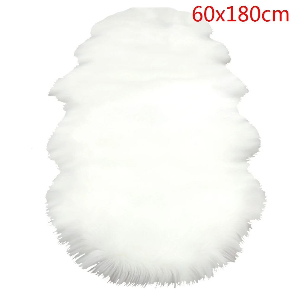B1 60x180cm Гладкие пушистые Ковры из кожи, моющиеся коврики для гостиной, спальни, искусственный коврик, искусственный мех, овчина, Пушистый Ковер, детские коврики - Color: B1 60x180cm