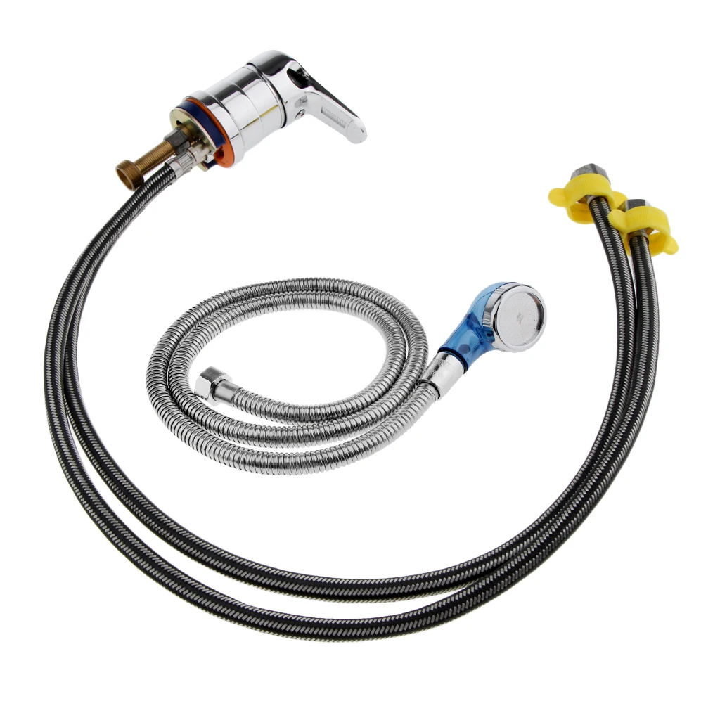 Shampoo Bowl Faucet Sprayer Vacuum Breaker Set Salon Sink Faucet 60/70/80 cm