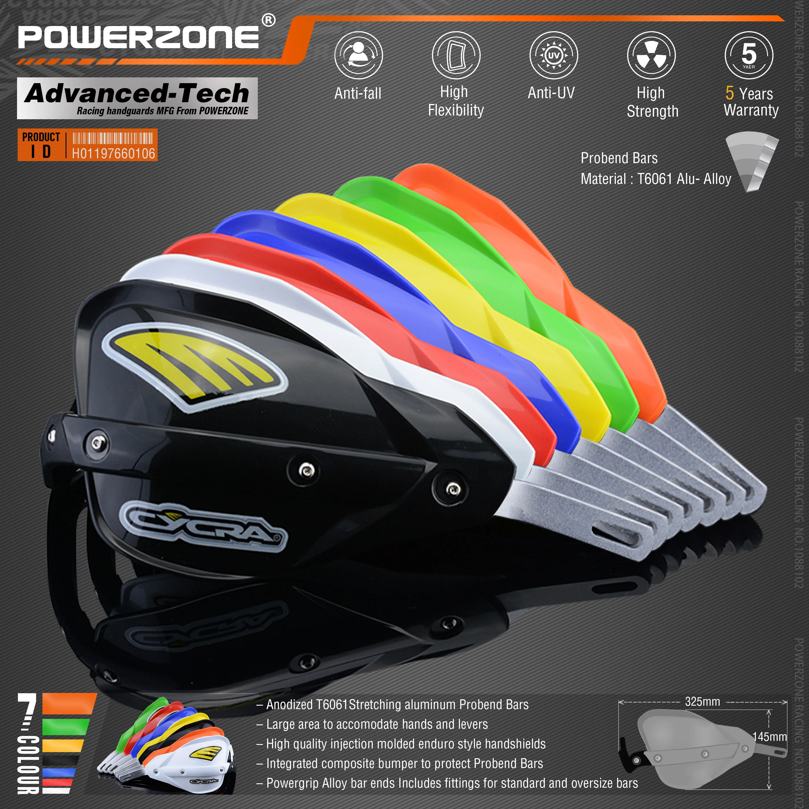 Powerzone Мотоцикл Байк ATV Руль рукавицы для KTM ADV EXC Enduro Husqvarna FE TE WRF CRF YZF rmz KXF KLX
