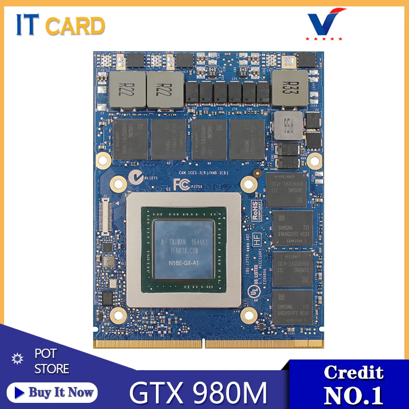 GTX980M GTX 980M 8GB GDDR5 MXM N16E-GX-A1 Video