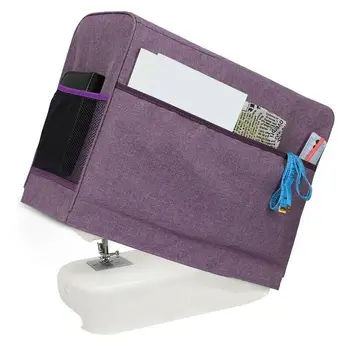 

Home Sewing Machine Accessories With Pockets Protective Reusable Solid Portable Oxford Cloth Dust Cover Quilted Sun Shade
