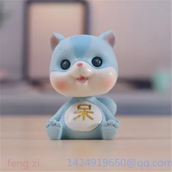 

Cute Cartoon Squirrel Hamster Shaking His Head Cake Baking Decoration Holiday Gift Resin Action Collectible Model Toy OPP G82