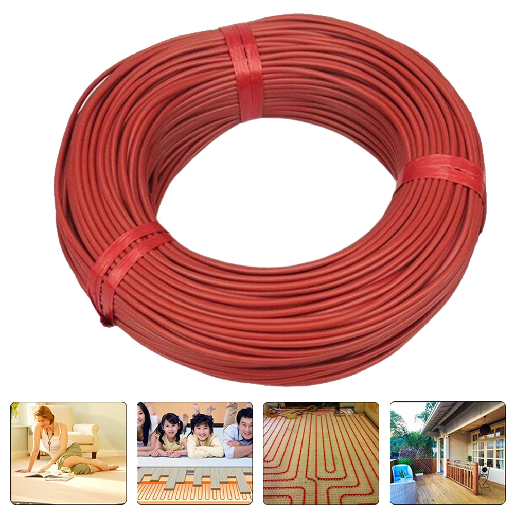 

100m Heating Cable Farm 12K Home Carbon Fiber Insulated Durable Red Infrared Floor Warm Electric Blanket Wire Multipurpose