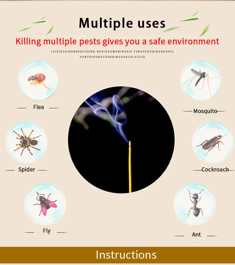 Палочка благовония от комаров, натуральный антимоскитный репеллент, благовония, отпугиватель мух, около 30 штук/в коробке, благовония Будды