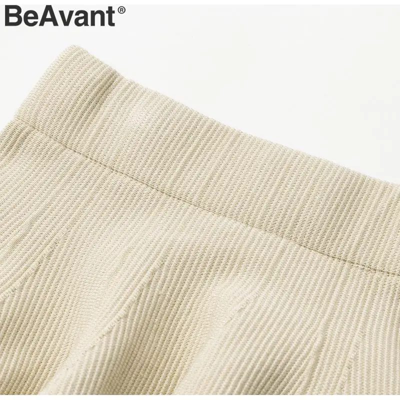 BeAvant мини-юбка трапециевидной формы с оборками и оборками, Повседневная Уличная Женская юбка с высокой талией, осенняя модная женская юбка