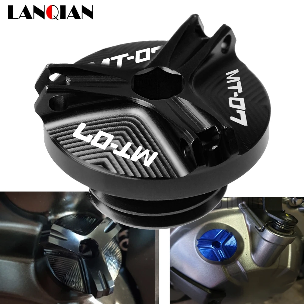 

Motorcycle Accessorie M19*2.5 CNC Engine Oil Plug Cap Bolt Screw cover For Yamaha mt-07 MT07 mt07 MT-07 2014-2018 2015 2016 2017