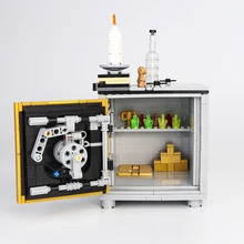 

MOC Safe Strongbox Building Blocks Model Small Particles Modular Coffer Steel Safe Block Model Creativity Toys for Children Gift