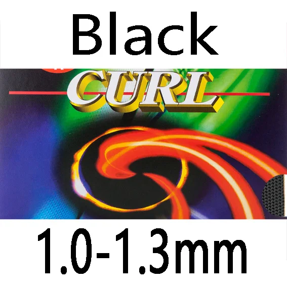 TSP CURL P-1R(P-1 R) Настольный теннис резиновый(используется Joo Se-Hyuk, Seo Hyowon) Pips-длинная губка для пинг-понга - Цвет: Black 1.0-1.3