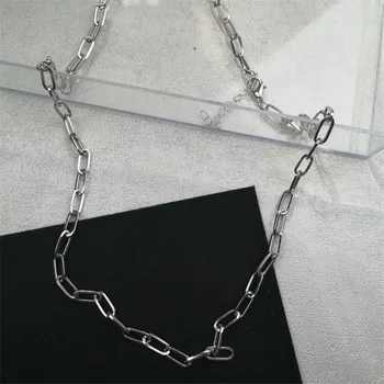 

Personality punk Hip Hop Geometry Chain Long Necklace Men and Women Harajuku Street Fashion jewelry Accessories