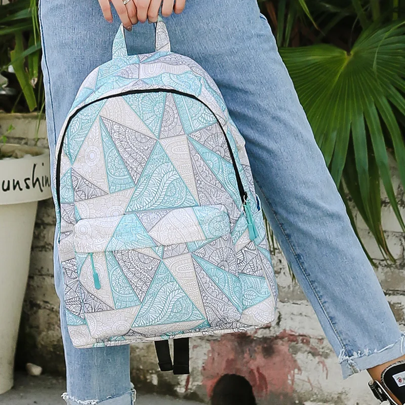 

2019 new JIULIN high-quality fashion college style cute casual print outdoor travel backpack lady bag