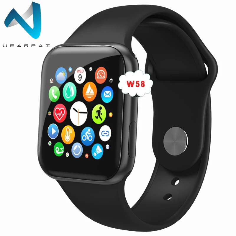 

Wearpai Whole Touch screen Smart Watch W58 Heart Rate Monitor Waterproof IP67 Fitness Tracker Sleep Monitor for IOS Android