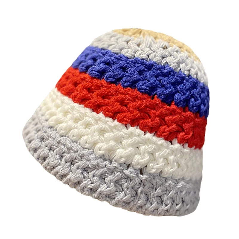 

Coarse knitting wool fisherman hat female autumn winter versatile matching hand knitting trendy person washbasin hat Y021