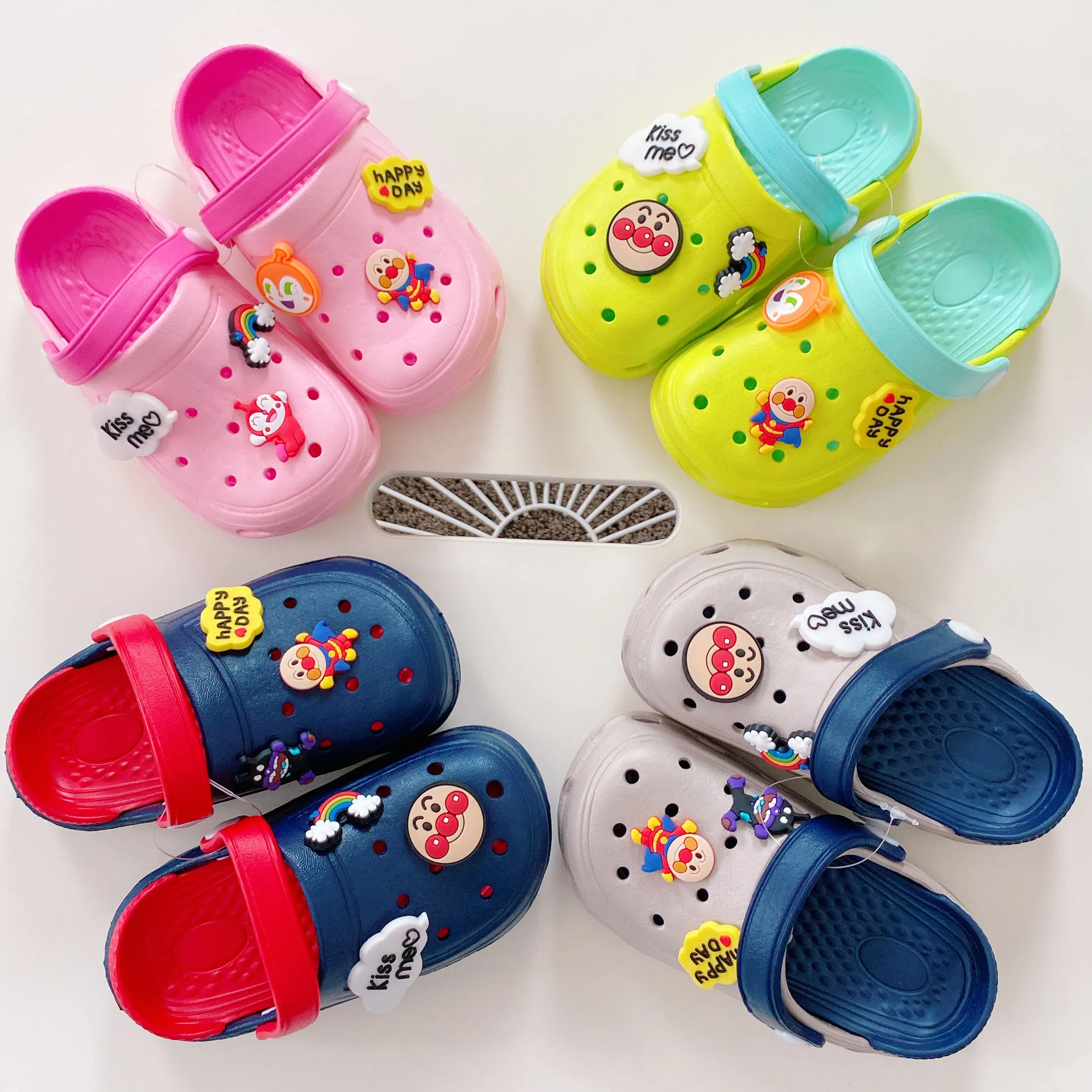 1-10y Kids Baby Mules & Clogs Summer Boys And Girls Sandals Flat Heel Breathable Infant Slippers Children Garden Shoes H26