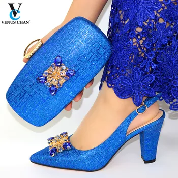 

2020 High Quality and Special Design Woman Shoes And Matching Bag Set Nigerian Style Pumps Shoes And Bag Set For Party Wedding