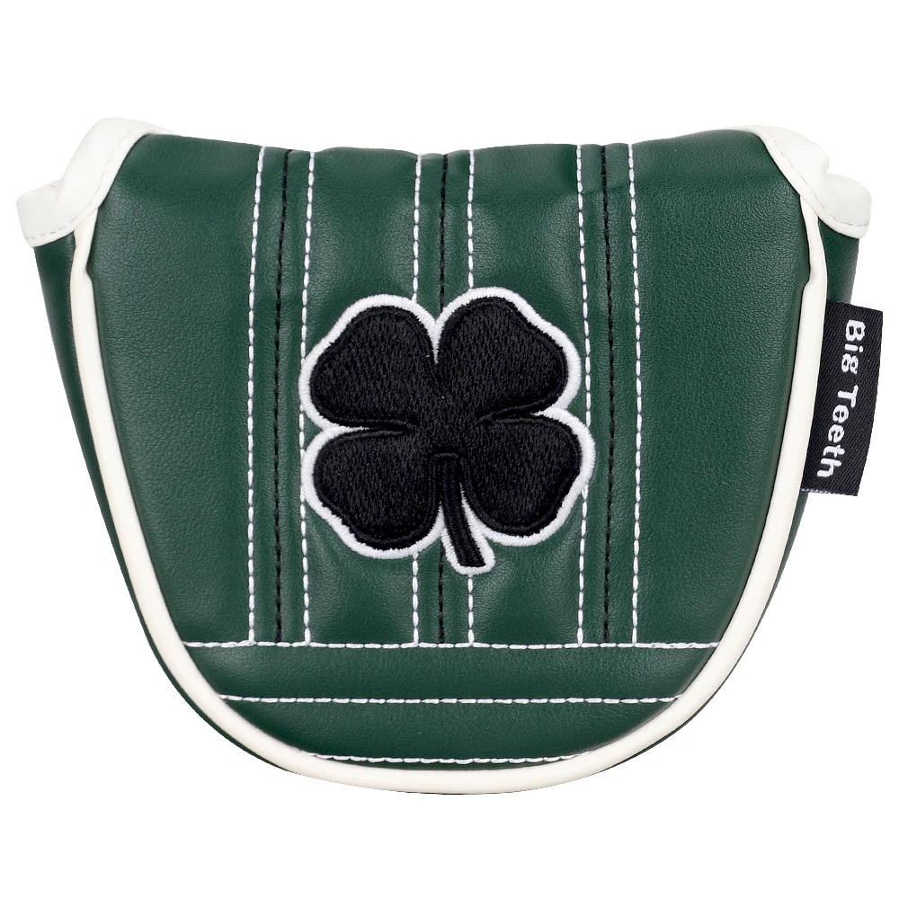 Golf Mallet Headcover Putter Cover Lucky Clover Half Mallet