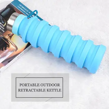 

Folding Cup Foldable Creative Telescopic 550ML Silicone Business Trip Kitchen Tool Travel Camping Hiking Outdoor Kettle 4 Color