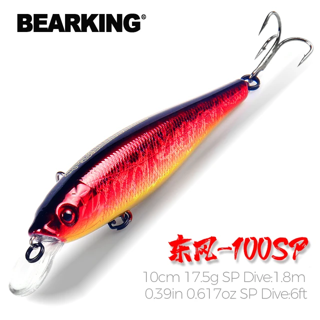 3pcs/lot Bearking Tungsten balls long casting 10cm 17.5g Top model fishing  lures hard bait dive 1.8m minnow professional fishing - AliExpress