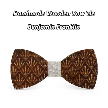 

Linbaiway Geometric Mens Wooden Bow Ties for Women Wood Bowties Cravate Homme Noeud Papillon Corbatas Hombre Pajarita Gift