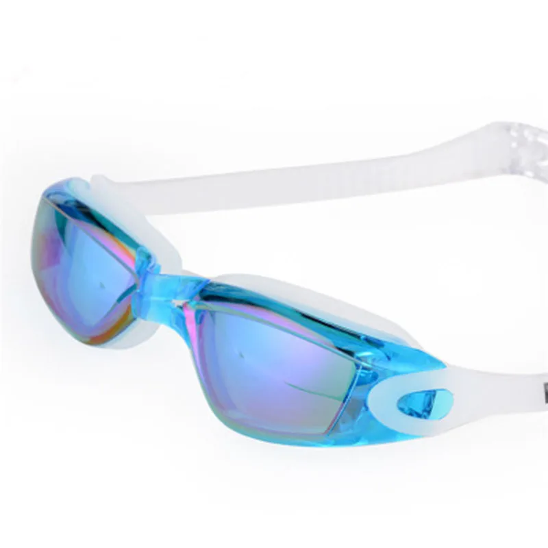 Плавательные очки водонепроницаемые противотуманные очки для бассейна ультрафиолетовое Гальванопокрытие очки для плавания маска для взрослых регулируемые очки