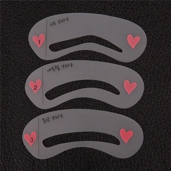 

3PCS Reusable Grooming Eyebrow Stencil Kit Makeup Tools DIY Eyebrow Template Stencil For Women Beauty Tools Accessories