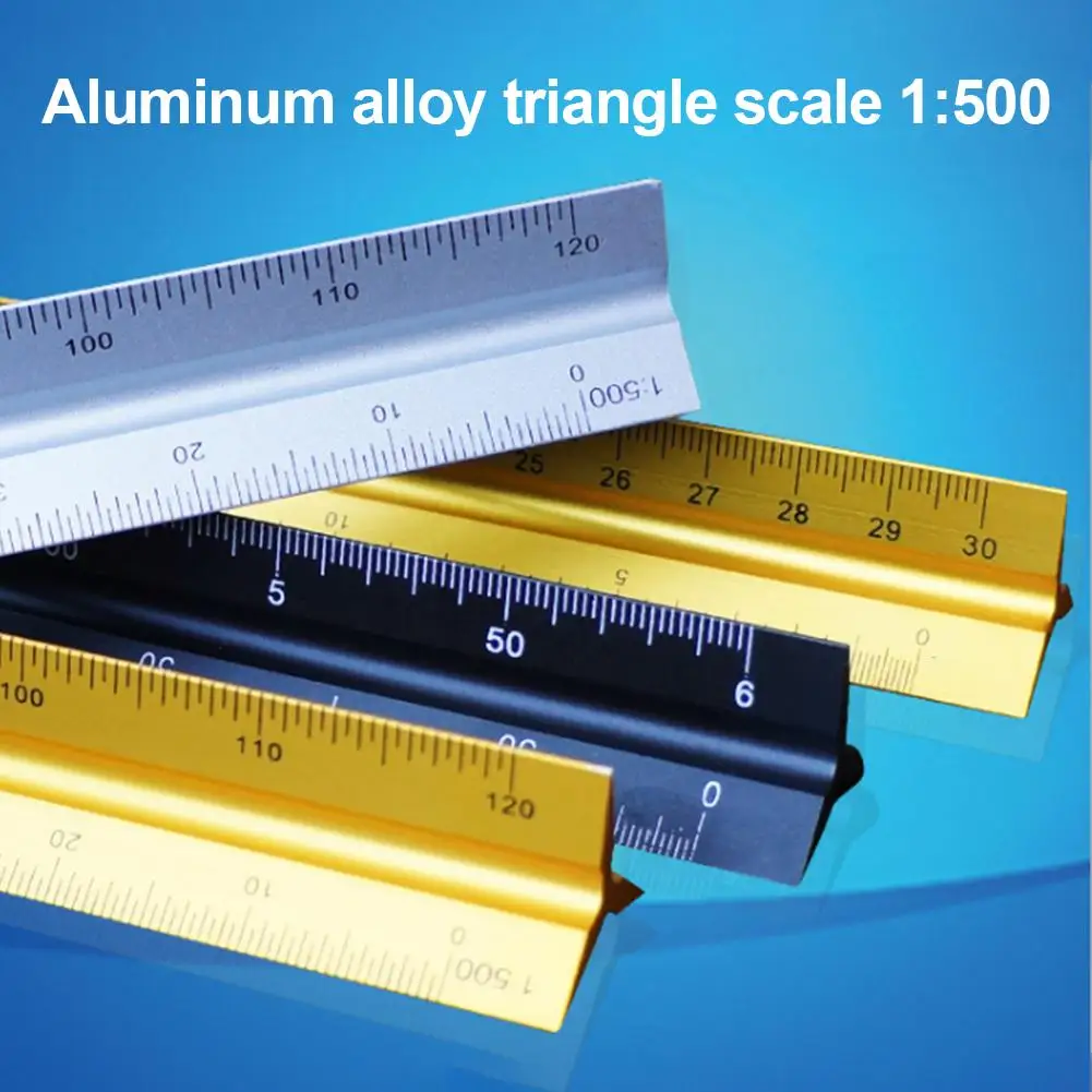 

1:500 32CM Aluminum Alloy Triangle scale Architect Accurate Drawing Large Scale Ruler luminum alloy scale ruler
