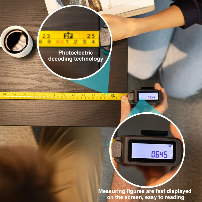 Tape Measure MiLESEEY 2-in-1 Digital Reading DT20 5m Bluetooth Rechargeable