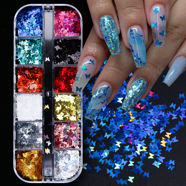 Abalone Shell Slices Nail Art Decorations 3D Broken Sea Shell Stone Flakes Aurora Charms Nails Accessories Manicure TRBY