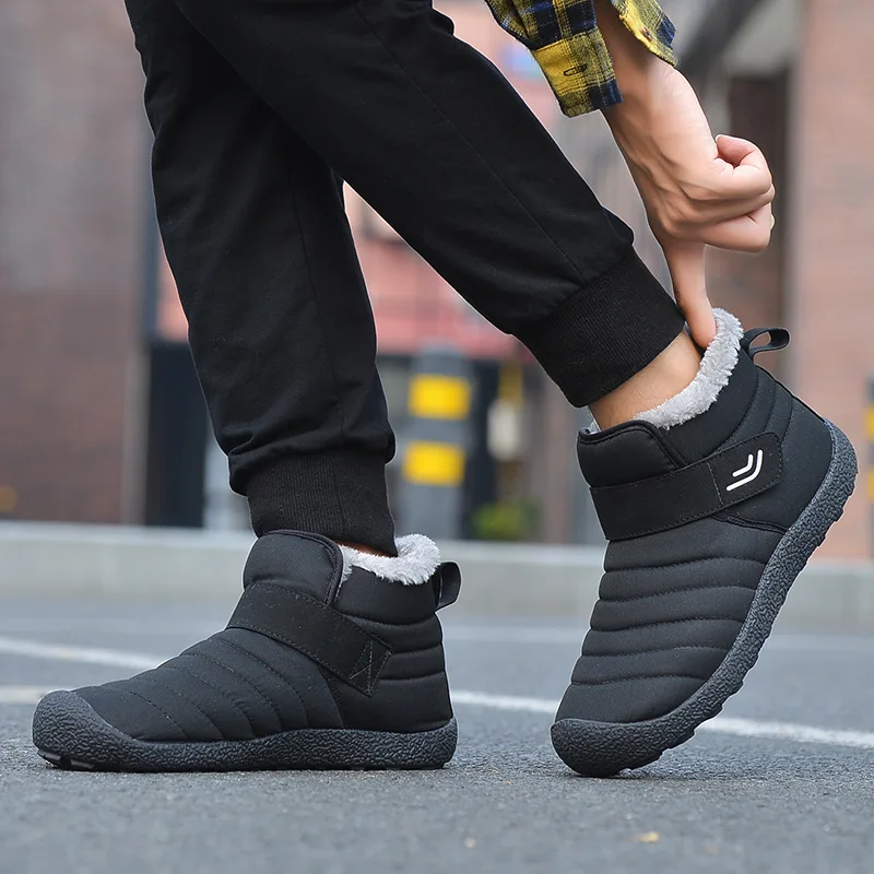 

Men Autumn And Winter Snow Boots Plush Keep Warm Waterproof Shock Absorption Comfortable Light Wear Resistant Male And Female