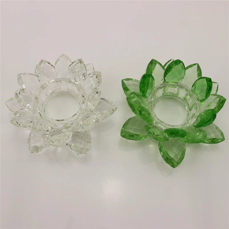 

Free Shipping 110mm White Crystal Lotus Candlesticker Holder Table Decoration Safest Package with Reasonable Price