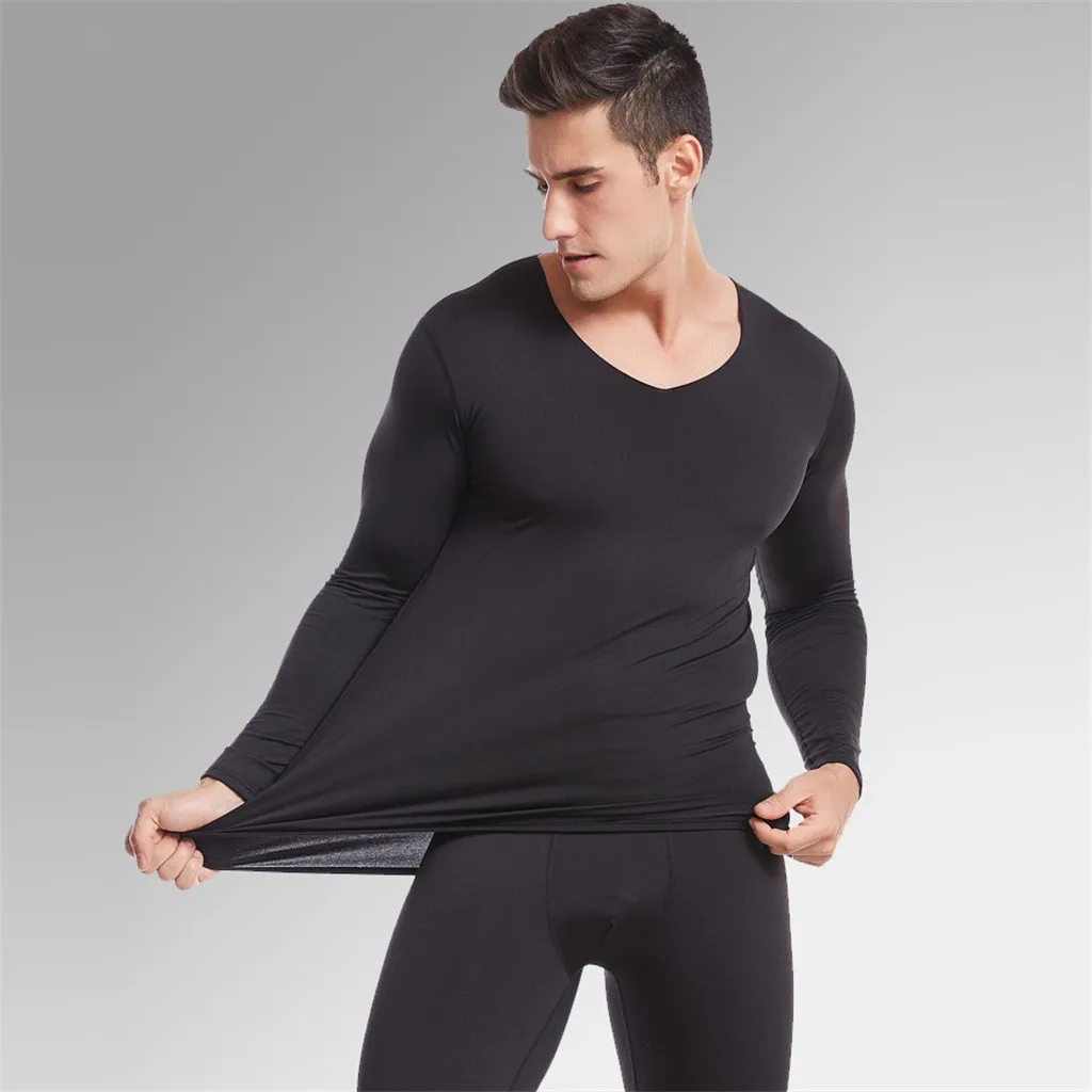 2pcs/Set Men Thermal Underwear Set For Male Cotton Winter Long Johns Keep Warm Suit Inner Wear Merino Clothing thermo Plus Size