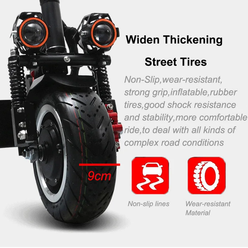 Excellent 11inch 60V 3200W Electric Scooter Adult 80km/h E Scooter Skateboard Strong powerful new Foldable Electric Bicycle KickScooter 3