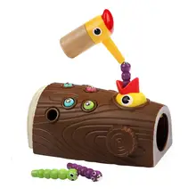 1 Набор дятел, птица, поедающий червя, игрушечные насекомые, деревянные прочные магнитные игрушки для детей, игрушки для вечеринок