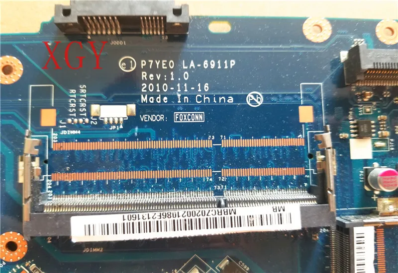 P7ye0 LA-6911P материнская плата-mãe do портативный пункт для acer aspire 7750 7750G mbrmk02001 mb. rmk02.001 8 memória hm65 ddr3 тесты ok
