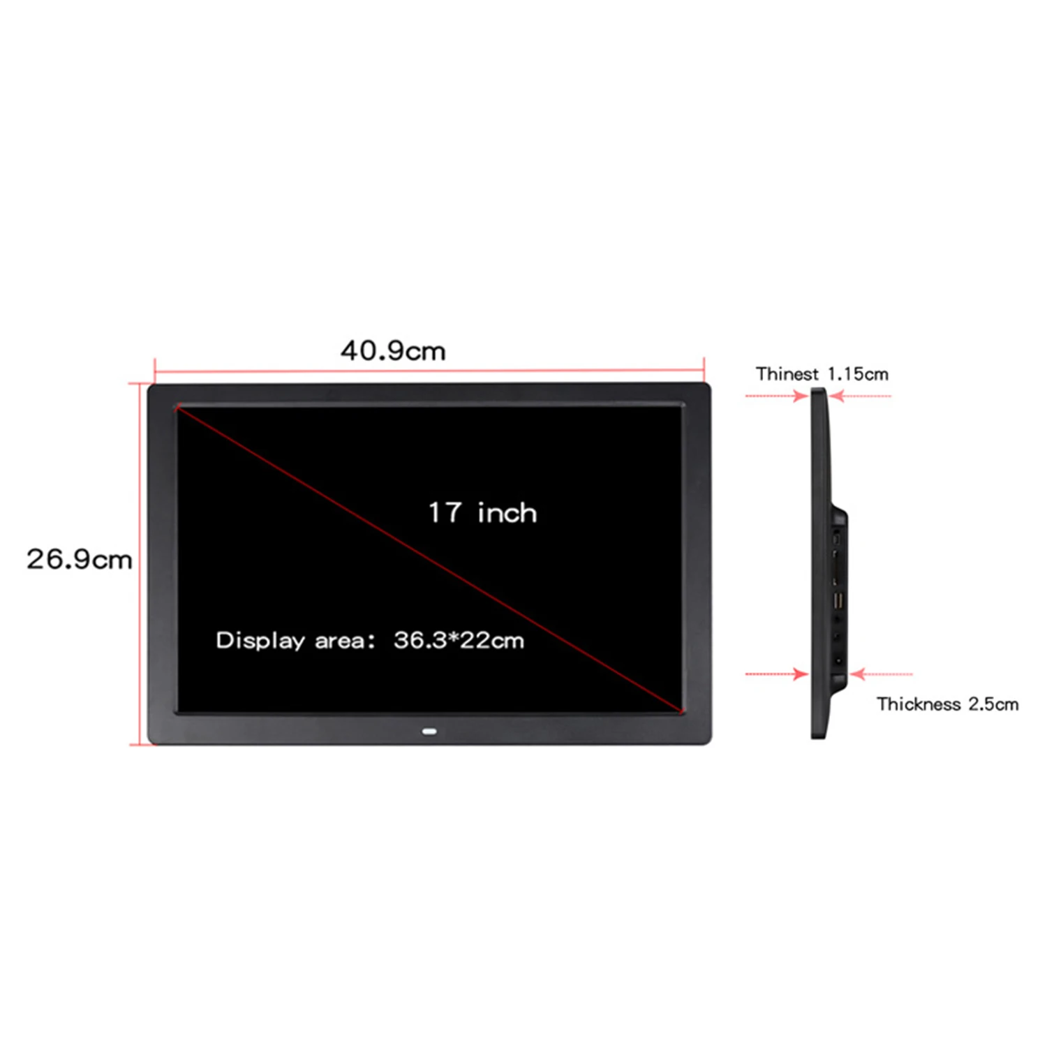 1" светодиоды цифровая фоторамка альбом дисплей изображение MP4 видео MP3 аудио календарь сенсорная клавиша Поддержка авто Смешанное Воспроизведение нескольких языков