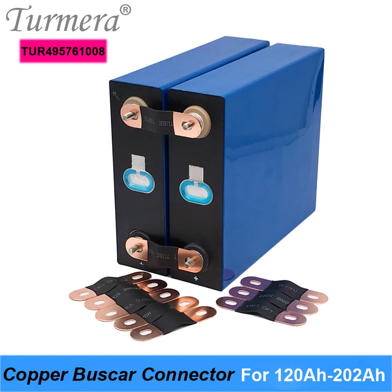 

Turmera Copper BusBars Connector for 3.2V Lifepo4 Battery 120Ah 202Ah Assemble for 36V E-Bike and Uninterrupted Power Supply 12V