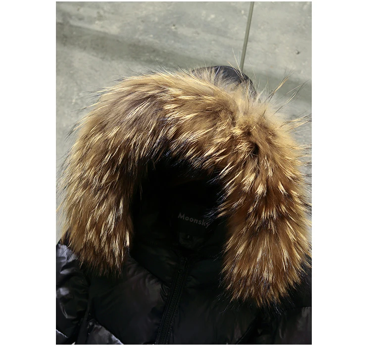 Женская зимняя куртка на утином пуху 90%, удлиненное худи больших размеров, теплая куртка-пуховик с меховым воротником, ветрозащитная парка, пальто doudoune femme