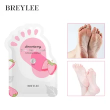 BREYLEE Strawberry Foot Peel Mask Exfoliating Dead Skin Keeping Moisture Repairing Dry Rough Brightening Skin Foot Care Mask