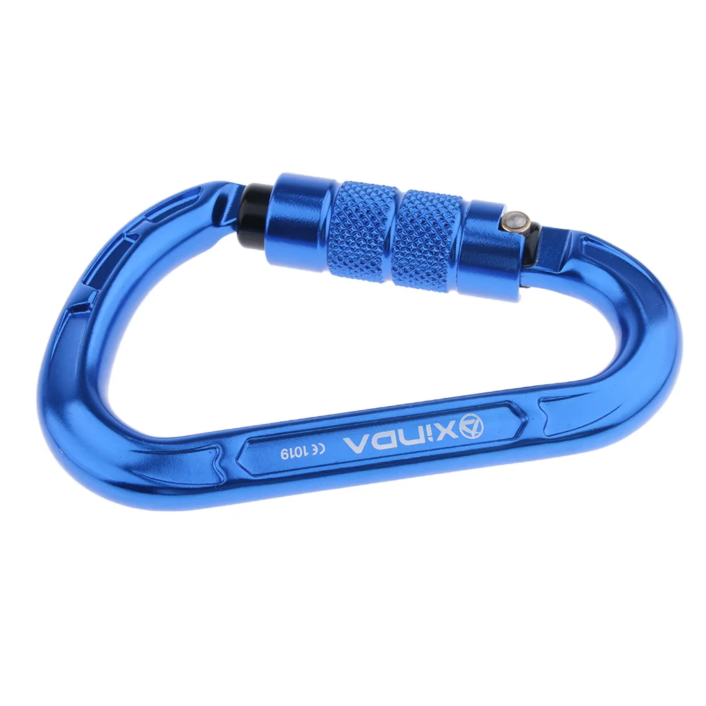 Climbing 22KN Screw Gate Auto Locking Carabiner Buckle Hook Clip Hardware Equipment