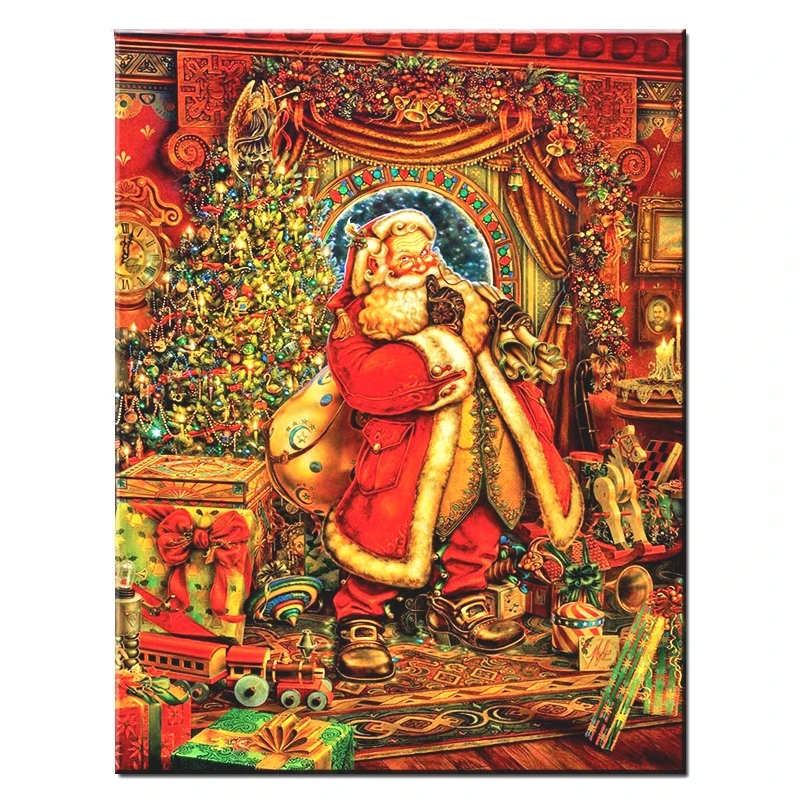 Diamond Embroidery Santa Claus,diamond painting christmas,Cross Stitch, diamond cross stitch complete kit,Mosaic art,bless gift_副本