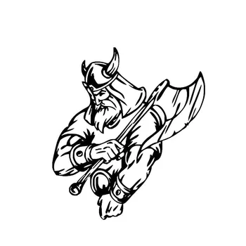 

Personality Car Stickers Warrior Bold Brave Cool Viking Soldier Decal White/black Covering The Body Car Sticker Vinyl,12cm*14cm