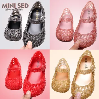 

Grils Sandals 2020 New Original Girl Jelly Sandals Boys Kids Sandals Children Beach Shoes Non-slip Toddler Shoes 14-19 CM