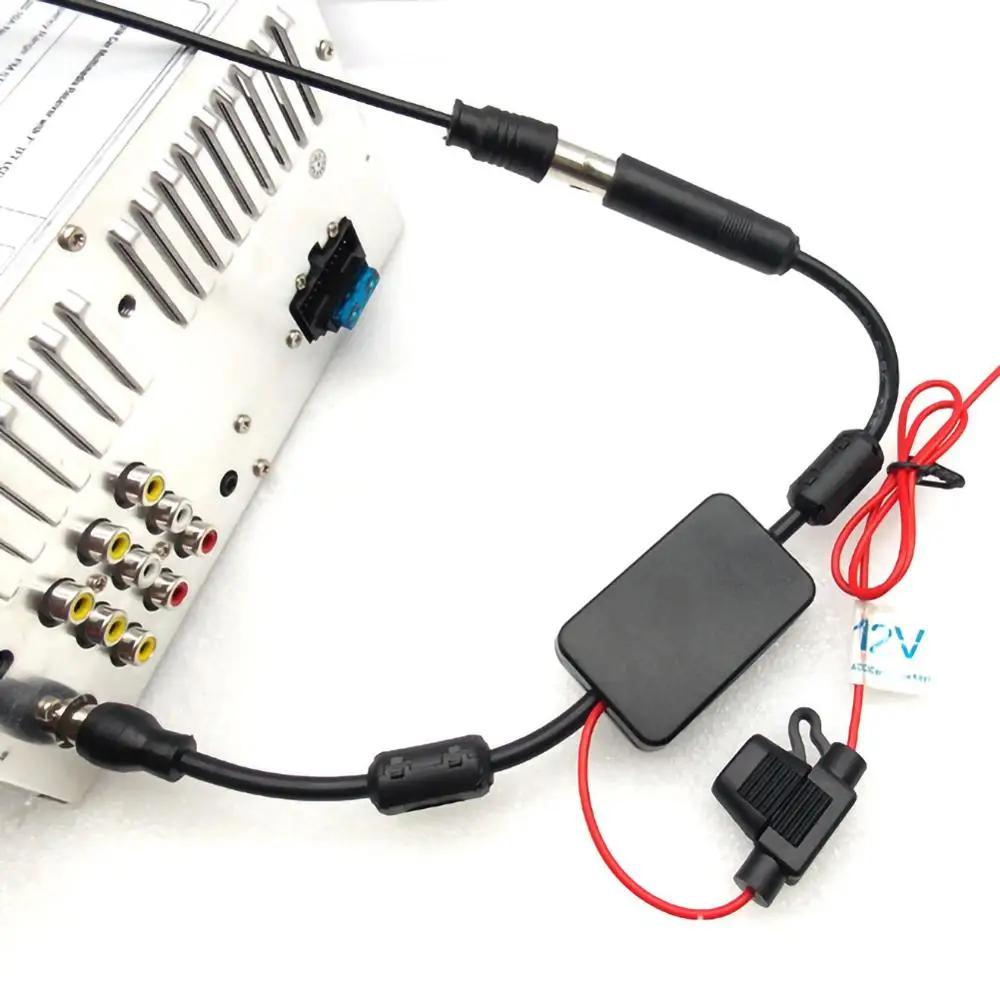 Car Stereo FM&AM Radio Signal Antenna Aerial Signal Amp Signal Amplifier Universal Auto Car