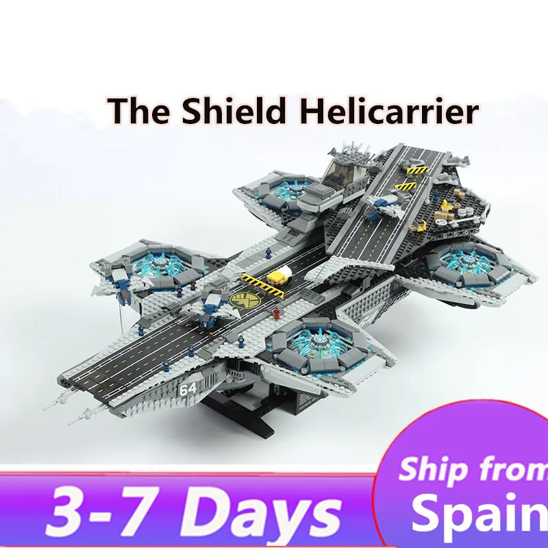 

07043 Super Heroes The Shield Helicarriered Model Building Blocks star plan Set Star Wars 76042 75105 Children Toys Gift Bricks