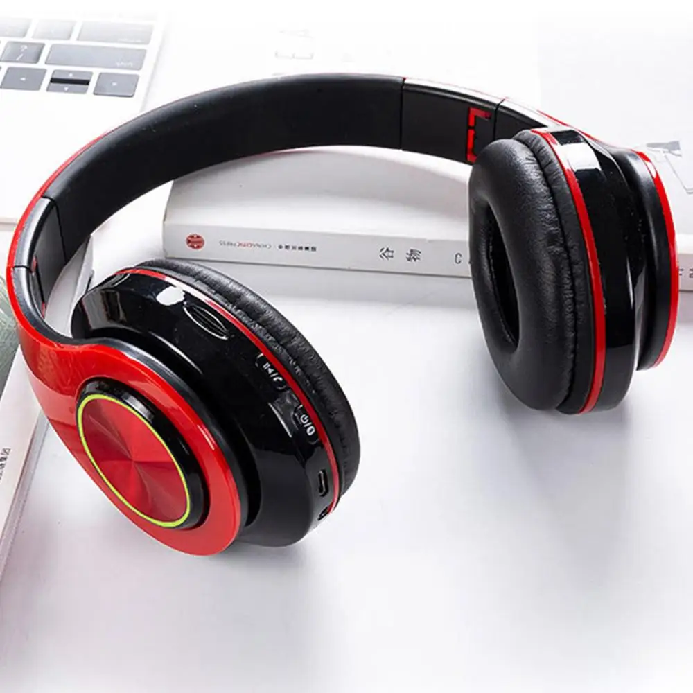 

2020 new wireless luminous bluetooth headset headset stereo bluetooth headset foldable