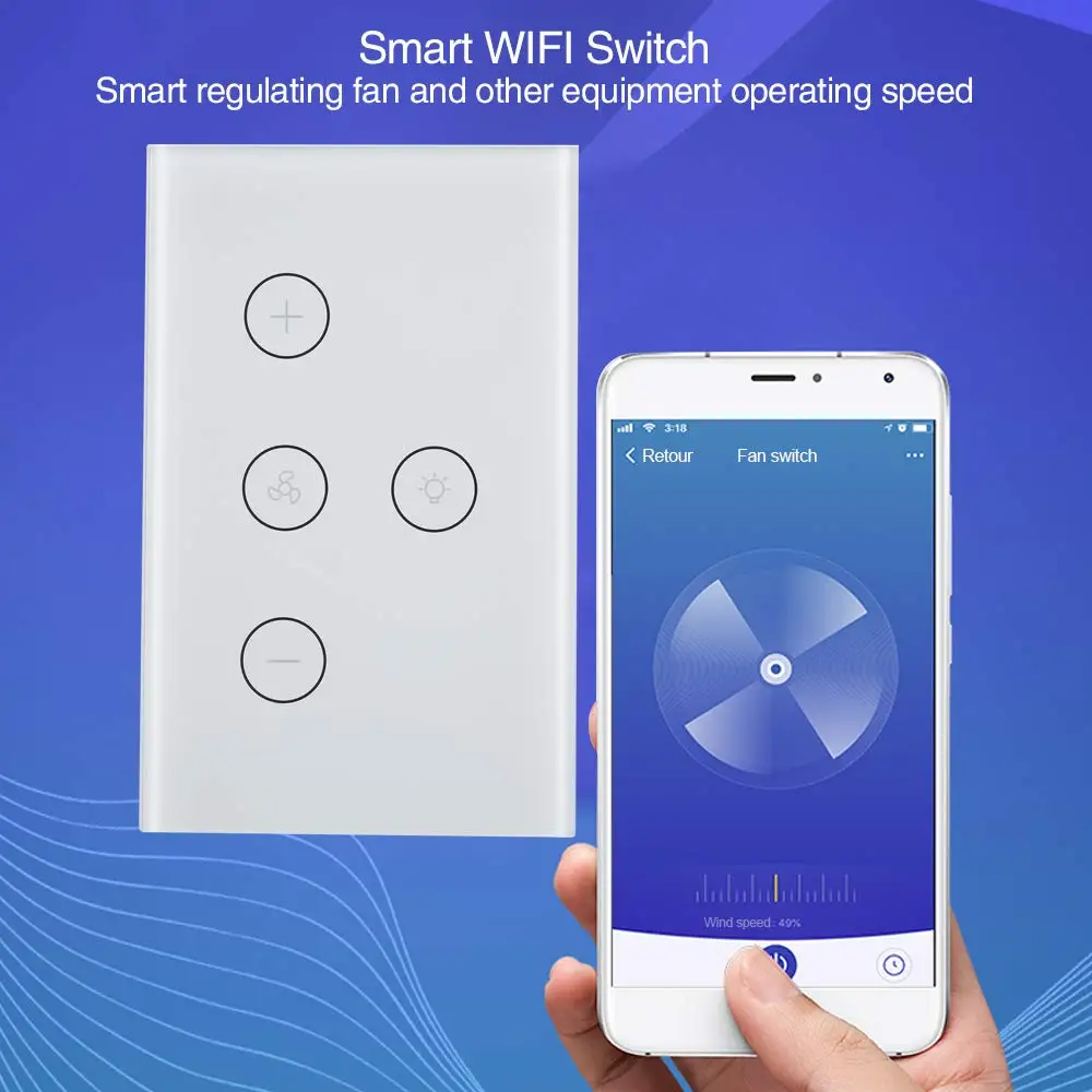 Умный Свет WiFi вентилятор Celling Switch приложение ПДУ для умного дома, с таймером, совместим с Alexa и Google контроль скорости умный дом Homekit работа с Amazon Alexa Echo Google Home