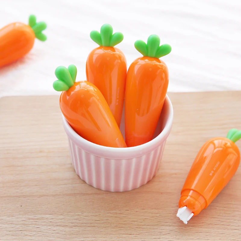 Correction Tape Correction Strap Correction Supplies Super Cute Carrot Vegetable Correction Tape School Office Supply Student Creative Stationery Kid Gift